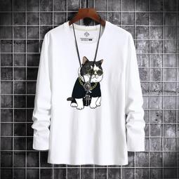 新款男士長袖t恤男裝韓版修身大碼印花打底衫純棉POLO衫商務T體恤 polo衫 長袖 polo衫男 工作服 襯衫男 翻領-滿599免運 歷史價格詳細信息