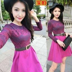 ☆女孩衣著☆女裝最新款豹紋蕾絲拼接V領性感夜店秋季長袖連衣裙(NO.42) 歷史價格詳細信息