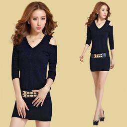 ☆女孩衣著☆2015秋冬新款夜店時尚性感女裝禮服蕾絲透視釘珠長袖包臀連衣裙潮(NO.37) 歷史價格詳細信息