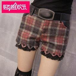 ☆女孩衣著☆歐洲站2015秋冬裝新款韓版鹿皮絨流蘇短褲女 靴褲個性潮流女褲子(NO.56) 歷史價格詳細信息