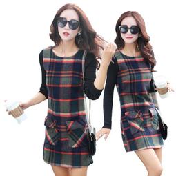 ☆女孩衣著☆2015秋季新款韓版寬鬆氣質大碼女裝假兩件針織豹?連衣裙(NO.48) 歷史價格詳細信息