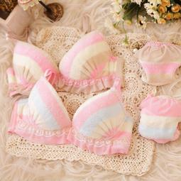 ☆女孩衣著☆糖果色交叉掛脖肩?美背少女內衣ABC杯比基尼聚攏可愛純色?衣套裝(NO.33) 歷史價格詳細信息