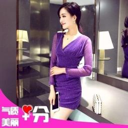 ☆女孩衣著☆女裝夜店性感蕾絲圓領長袖遮腹修身包臀連衣裙打底短裙洋裝潮(NO.30) 歷史價格詳細信息