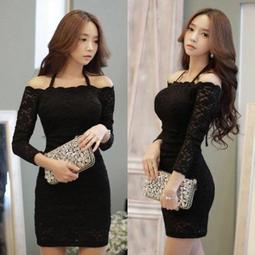 ☆女孩衣著☆女裝夜店性感蕾絲圓領長袖遮腹修身包臀連衣裙打底短裙洋裝潮(NO.30) 歷史價格詳細信息