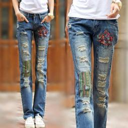 女童牛仔褲秋冬6歲女孩一體絨大童7加絨加厚喇叭褲冬天8兒童褲子9 歷史價格詳細信息