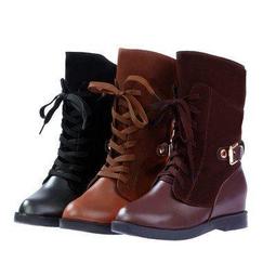 ☆女孩衣著☆靴子女春秋冬季高筒靴過膝長靴歐美中跟女鞋子黑色皮靴方跟鞋(NO.49) 歷史價格詳細信息