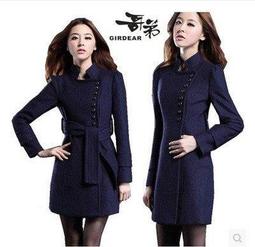 ☆女孩衣著☆冬季女版中長款韓版毛呢外套女裝韓范款式呢大衣新款2014初冬外套(NO.54) 歷史價格詳細信息