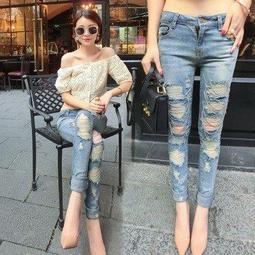 ☆女孩衣著☆秋季新款個性口袋拉鏈牛仔褲女款韓版顯瘦小腳褲長褲寬鬆哈倫褲(NO.68) 歷史價格詳細信息