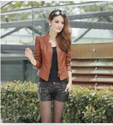 ☆女孩衣著☆女裝pu皮衣2015秋裝新款中長款修身機車女士加厚加絨外套女冬季潮(NO.110) 歷史價格詳細信息