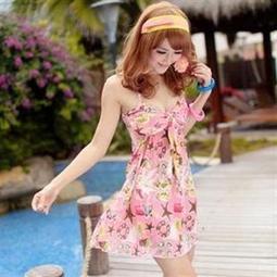 ☆女孩衣著☆温泉泳衣女2019新款連身泳裝保守小胸性感泳裝遮肚顯瘦韓版大碼游泳衣(NO.80) 歷史價格詳細信息