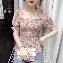 ☆女孩衣著☆復古文藝范雪紡連衣裙子夏季短袖大碼女裝修身氣質女中長款(NO.) 歷史價格詳細信息