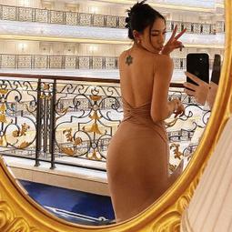 <免運>歐美性感辣妹顯身材顯腿長方領高開叉連身裙收腰包臀修身彈力長裙露天拍賣xyz123abc 歷史價格詳細信息