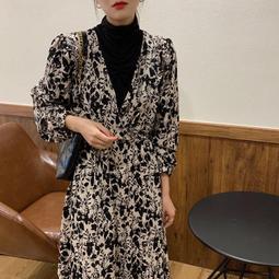 法式復古假兩件茶歇裙收腰顯瘦泡泡袖碎花連衣裙女夏高級感路貓貓超夯 正品 現貨 歷史價格詳細信息