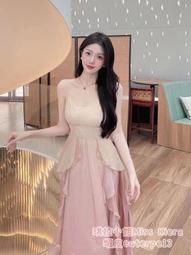 ［琪拉小姐］名媛風珍珠鍊掛脖雪紡削肩上衣 女人味荷葉掛脖繞頸上衣 露肩上衣 性感上衣 多層次荷葉邊上衣 娃娃裝 3色 歷史價格詳細信息