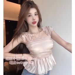 ［琪拉小姐］名媛風珍珠鍊掛脖雪紡削肩上衣 女人味荷葉掛脖繞頸上衣 露肩上衣 性感上衣 多層次荷葉邊上衣 娃娃裝 3色 歷史價格詳細信息