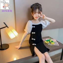 【現貨】ABING童裝 新款女童洋裝 旗袍裙子夏裝小女孩公主裙洋氣兒童漢服潮夏季洋裝 價格比較,價格查詢,歷史價格詳細信息
