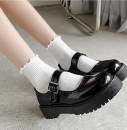 白色花邊襪子女中筒襪ins潮秋冬日系可愛羅莉塔jk黑色長筒襪 歷史價格詳細信息