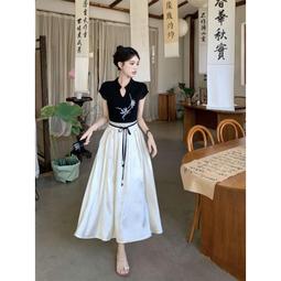 ???? 大碼女裝 改良刺繡旗袍 高個子 偽娘 女裝大佬 古風 古裝 高腰 開衩長裙 旗袍 小黑裙 連衣裙 大尺碼 變裝 cos 偽娘 女裝大佬 男扮女裝-小野屋 歷史價格詳細信息
