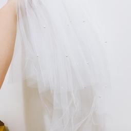 新娘頭紗 新娘結婚頭紗頭飾超仙森系寫真婚紗旅拍自拍雙層拍照頭紗 清新蕾絲花邊婚紗頭紗輔料裙邊袖子裝飾蕾絲 【E-073】 歷史價格詳細信息