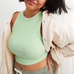 女螺紋背心削肩 bra top高領背心防走光帶胸墊運動背心無袖背心健身訓練瑜珈外穿上衣 AVQ-惠誠優選 歷史價格詳細信息