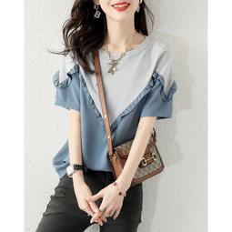 時尚撞色拼接圓領背心女2024夏季新款通勤百搭針織無袖上衣女 歷史價格詳細信息