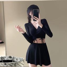 台灣現貨分體泳衣女2024款性感吊帶大尺碼泳衣兩件式小清溫柔新ins風仙女範溫泉泳裝 歷史價格詳細信息