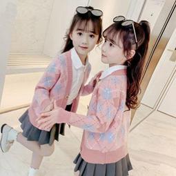 兒童春款針織馬甲套裝2024新款男童女童洋氣襯衫時髦牛仔褲三件套 歷史價格詳細信息