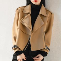 新款高端氣質雙面羊毛大衣女寬松中長款過膝雙排扣羊毛呢外套 歷史價格詳細信息