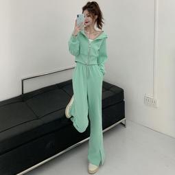 休閑運動服套裝女春秋2024新款時尚減齡健身房跑步瑜伽服裝兩件套 歷史價格詳細信息