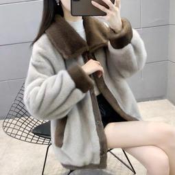 新品 皮毛一體水貂絨皮草外套女冬季高級感氣質寬松加厚中長款毛毛大衣CICI穿搭設計室促銷 歷史價格詳細信息