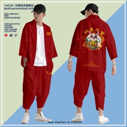 龍年本命年新年醒獅紅色T恤獅來運轉男女情侶上衣ins短袖親子衣服#皇運 歷史價格詳細信息