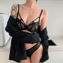 台灣現貨「MOJITO」高貴典雅‧美背前扣式性感薄款睫毛蕾絲無鋼圈胸罩印花網紗成套內衣+內褲組(2色選) S-XL 歷史價格詳細信息