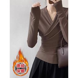 新品 雙面德絨長袖t恤男 中高領 圓領 打底衫秋冬款 長袖上衣  M-5XL 針織上衣 毛衣男 男士打底衫修身T恤 內搭 歷史價格詳細信息