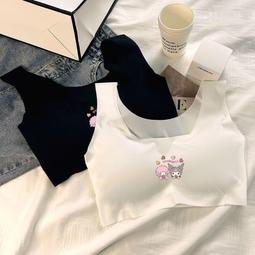 台灣現貨庫洛米內衣冰絲涼感無痕兒童小背心女發育期初中小學生中大童吊帶8-16歲女童卡通 歷史價格詳細信息