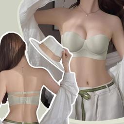 台灣現貨「MOJITO」心靈交融‧半杯圓胸型無痕無肩帶防滑胸罩小胸集中顯大厚襯墊無鋼圈平口內衣 (6色選) S-XL 歷史價格詳細信息