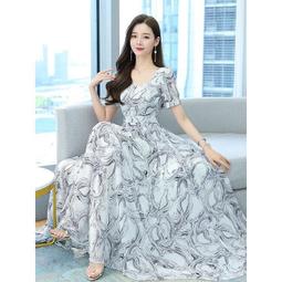 【現貨】冰絲洋裝2022新款夏季流行收腰顯瘦印花無袖A字中長裙洋裝 歷史價格詳細信息