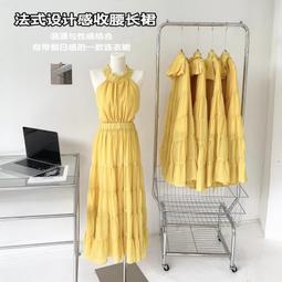 台灣現貨韓潮時尚三亞旅遊拍照洋裝海邊度假白色長裙女2023夏裝設計感露腰吊帶裙  露天市集  全台最大的網路購物市集 歷史價格詳細信息