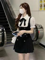 學院風女裝辣妹小香風假兩件外套上衣加秋季新款高腰百褶裙兩件套 歷史價格詳細信息