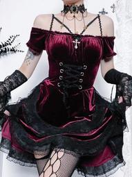 十字姬lolita暗黑哥特風ag洛麗塔連衣裙cos服吊帶裙JSK新年春節 歷史價格詳細信息