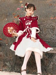 原創新款 草莓禮物盒 Lolita可愛甜美呲甜草莓柄jsk連衣裙洛麗塔 歷史價格詳細信息