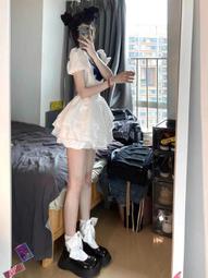 超短裙 法式白色蓬蓬蛋糕短裙女夏季2024年新款小個子高腰a字百褶半身裙 性感 超短裙 歷史價格詳細信息