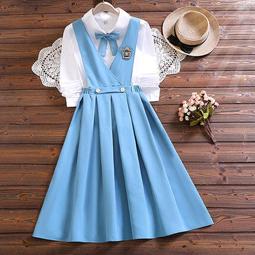 全套學生服含襪 JK制服學院風格子短裙水手服 性感水手制服 角色扮演派對學生服表演服 流行E線A7374 歷史價格詳細信息