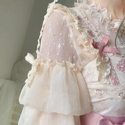 lolita內搭燈籠長袖可愛花邊娃娃領襯衣洛麗塔正牌寬松百搭打底衫 歷史價格詳細信息