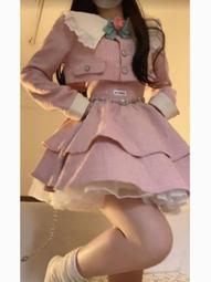 粉色收腰連帽開衫外套休閒運動套裝女秋冬高腰微喇叭長褲子兩件套 歷史價格詳細信息