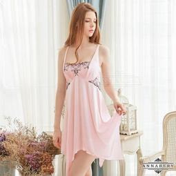 大尺碼Annabery粉紅柔緞細肩帶交叉美背性感睡衣 歷史價格詳細信息