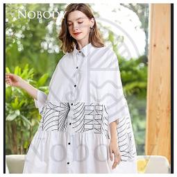 polo領顯瘦中長款連衣裙女2024夏季新款拼色時尚百搭大擺裙棉線裙 歷史價格詳細信息