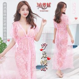 《YIRAN MEI》妙麗傾心！輕透蕾絲兩側開襟綁帶長睡裙﹝綠﹞ 歷史價格詳細信息
