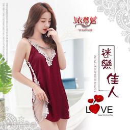 《YIRAN MEI》迷情愛戀！蕾絲緹花小蓋袖透膚睡衣﹝粉﹞ 歷史價格詳細信息