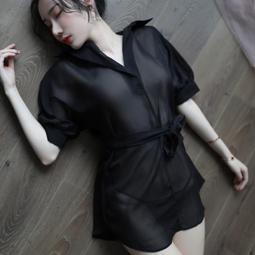 情趣內衣 情趣制服 性感薄款騷氣十足 透視襯衫雪紡透視情趣內衣女士 制服誘惑制服 歷史價格詳細信息