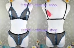 單一尺寸F-成套黑色紫緞帶網紗無鋼圈比基尼+丁字褲+吊襪帶-1937B＊白麝香小舖＊全新MURENA夢漣娜性感系列 歷史價格詳細信息